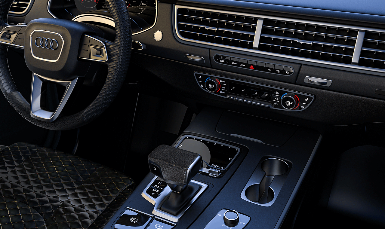 C4D汽车内饰渲染