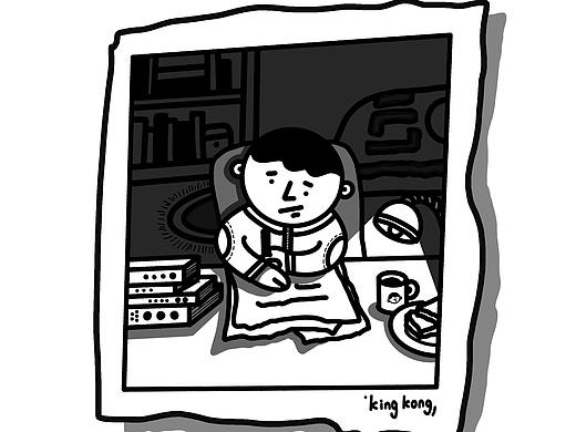 黑白插画——阿呆的日常⑤（个人主页-ZNTEzMTc4ODQ=） - 商业插画 - 站酷设计师会画画的金刚原创素材 - 站酷ZCOOL