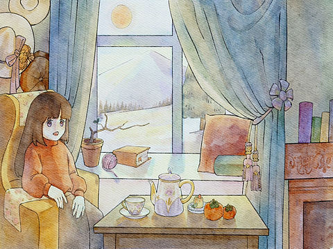 冬日午后（个人主页-ZNjc5MDAxMDA=） - 绘本 - 站酷设计师蜜桃配乌龙原创素材 - 站酷ZCOOL