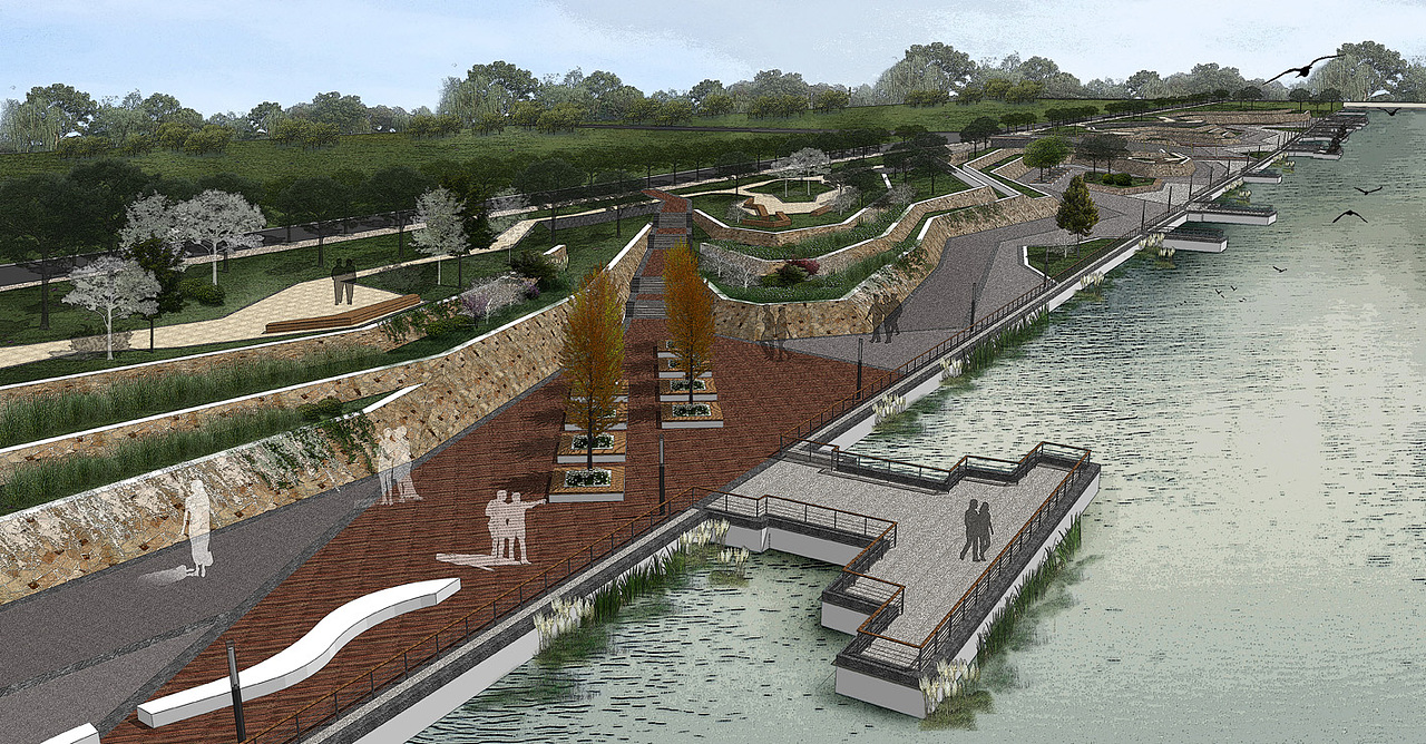 滨河景观带的效果图|空间|景观设计|wayneleo_bo_原创作品-站酷zcool