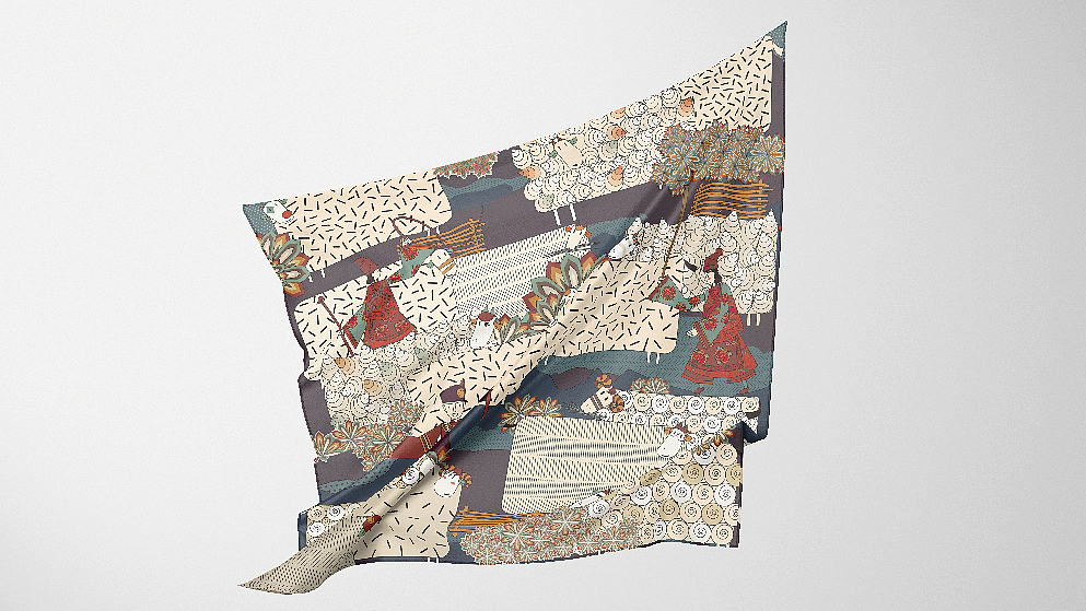 趣系列丝巾设计