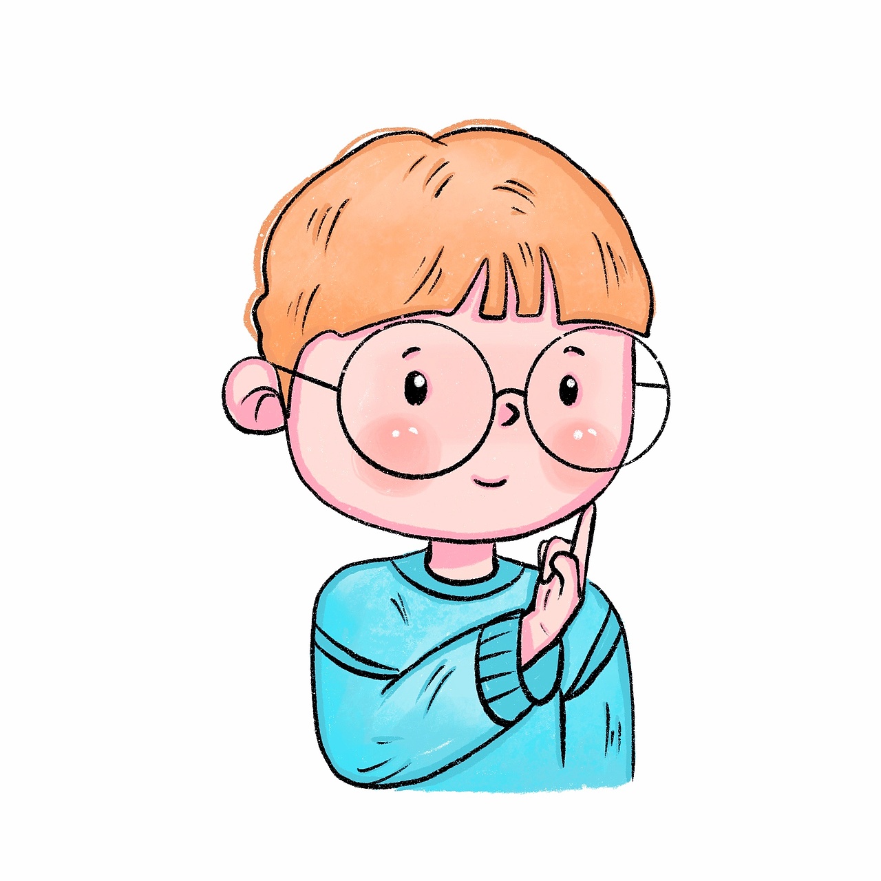 花栀子插画可爱男生头像