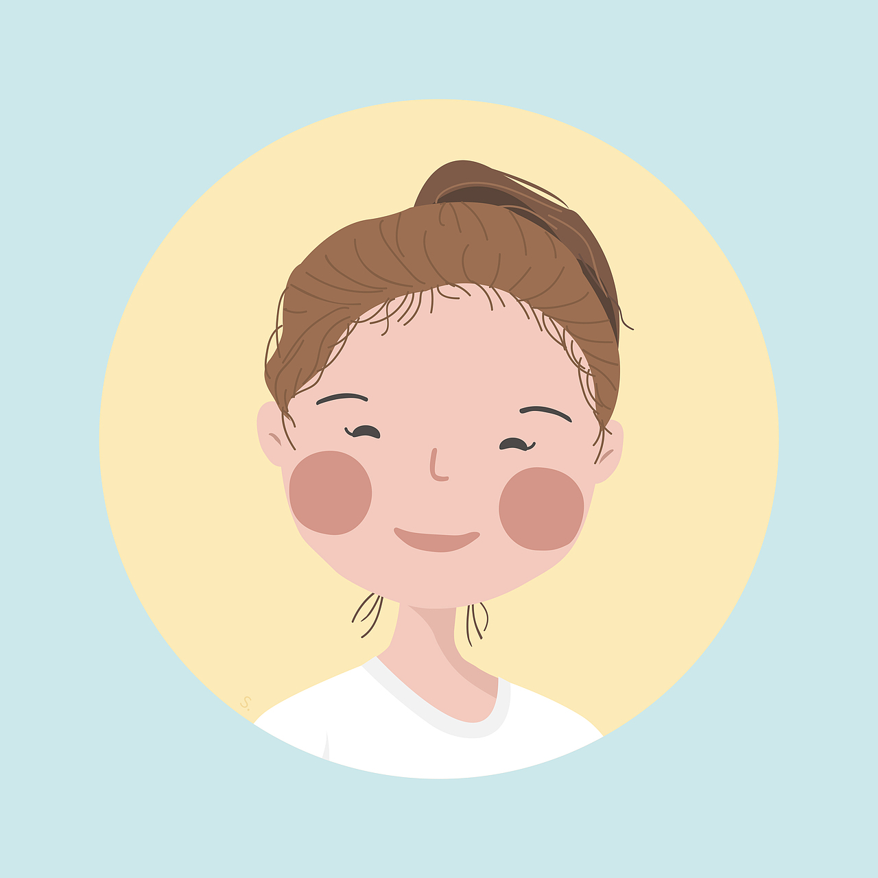 ai扁平风人像/头像绘制-风格1