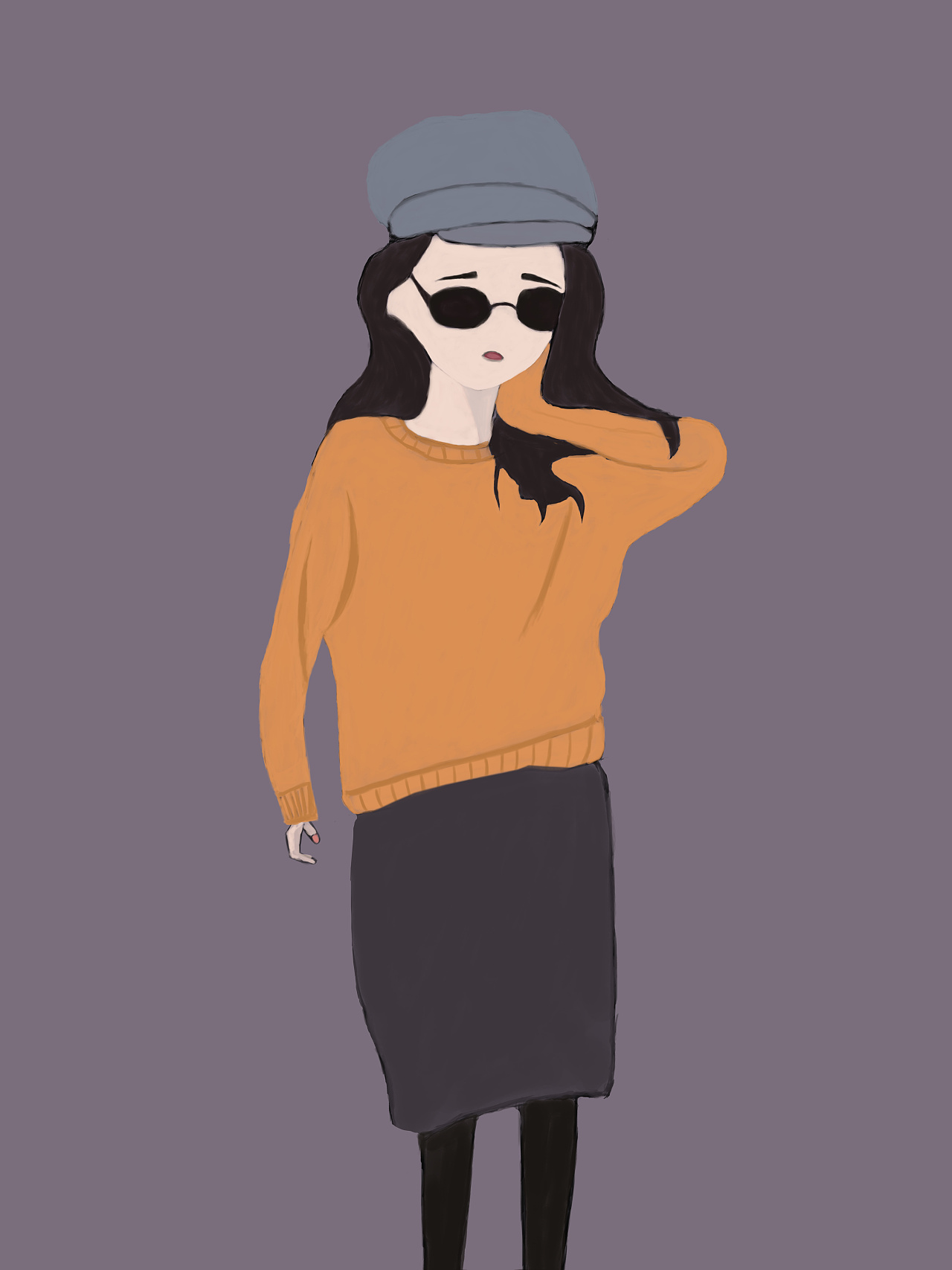 平面|插画|插画习作|戳戳你的小梨涡 - 临摹作品