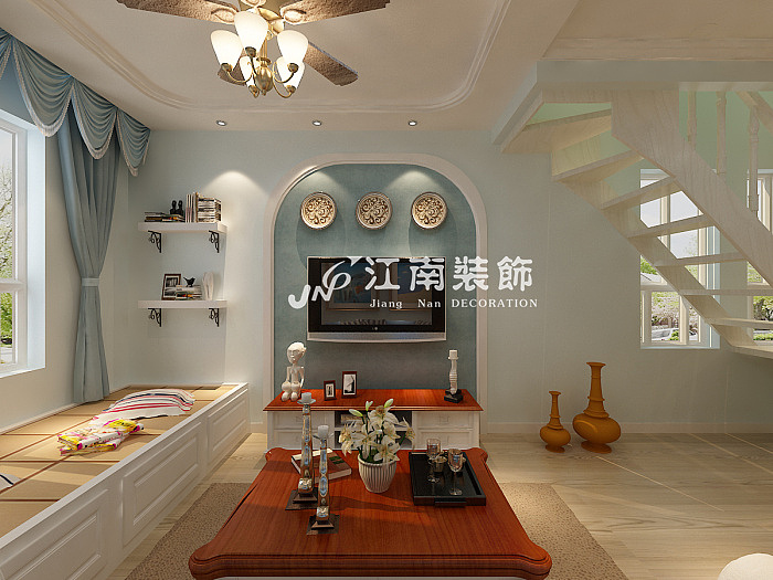 哈尔滨江南装饰公司中海雍景熙岸地中海风格装修效果图