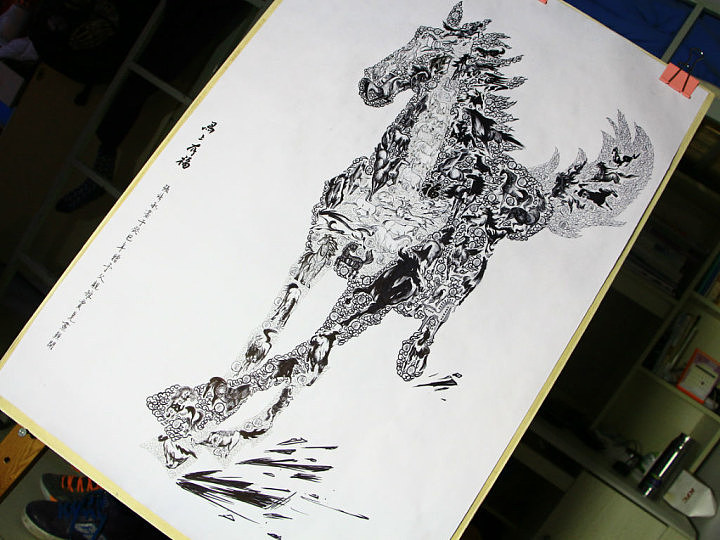 《马上有福》——66匹马和66个福字大集合