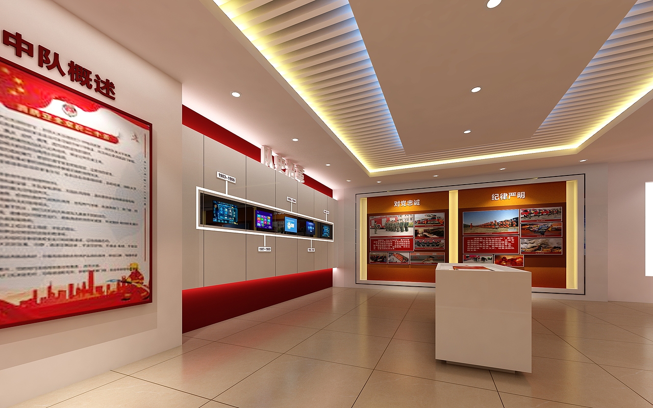 大屯中队荣誉展厅|空间|展陈设计|木子弓虽_原创作品-站酷zcool