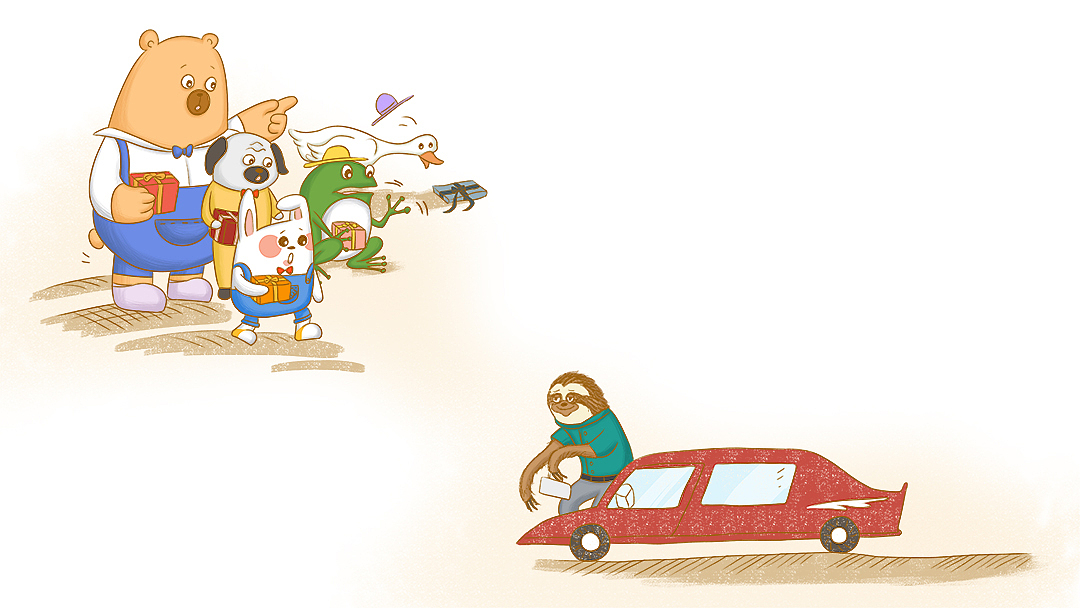 《老师的车子》儿童插画绘制（图ZMTU0NzgxOTI0） - 儿童插画 - 站酷设计师卓小昕sweetheart原创素材 - 站酷ZCOOL