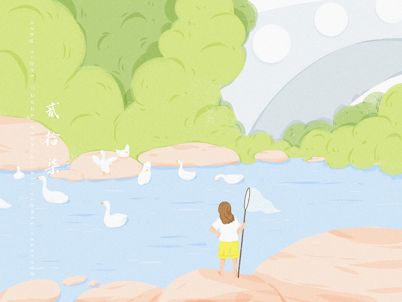 童年的暑假时光 原创插画（图ZMjY3Njc2Njg0） - 绘本 - 站酷设计师贰拾柒_W原创素材 - 站酷ZCOOL