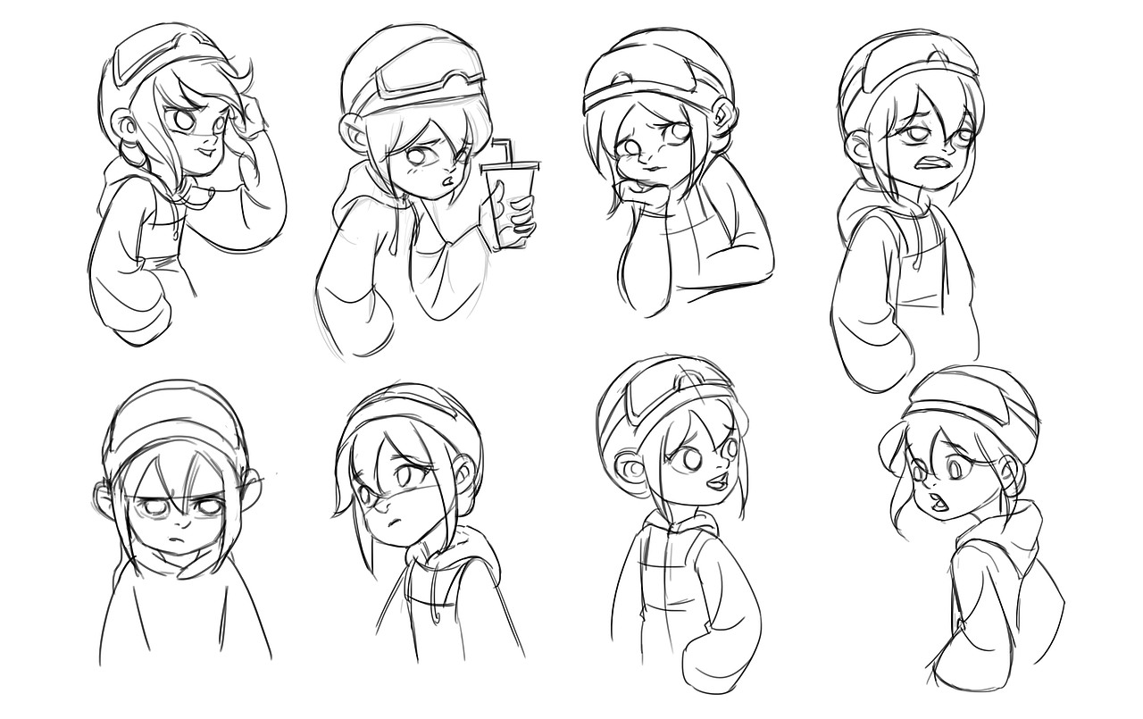 商业卡通儿童动画风格人设—女孩