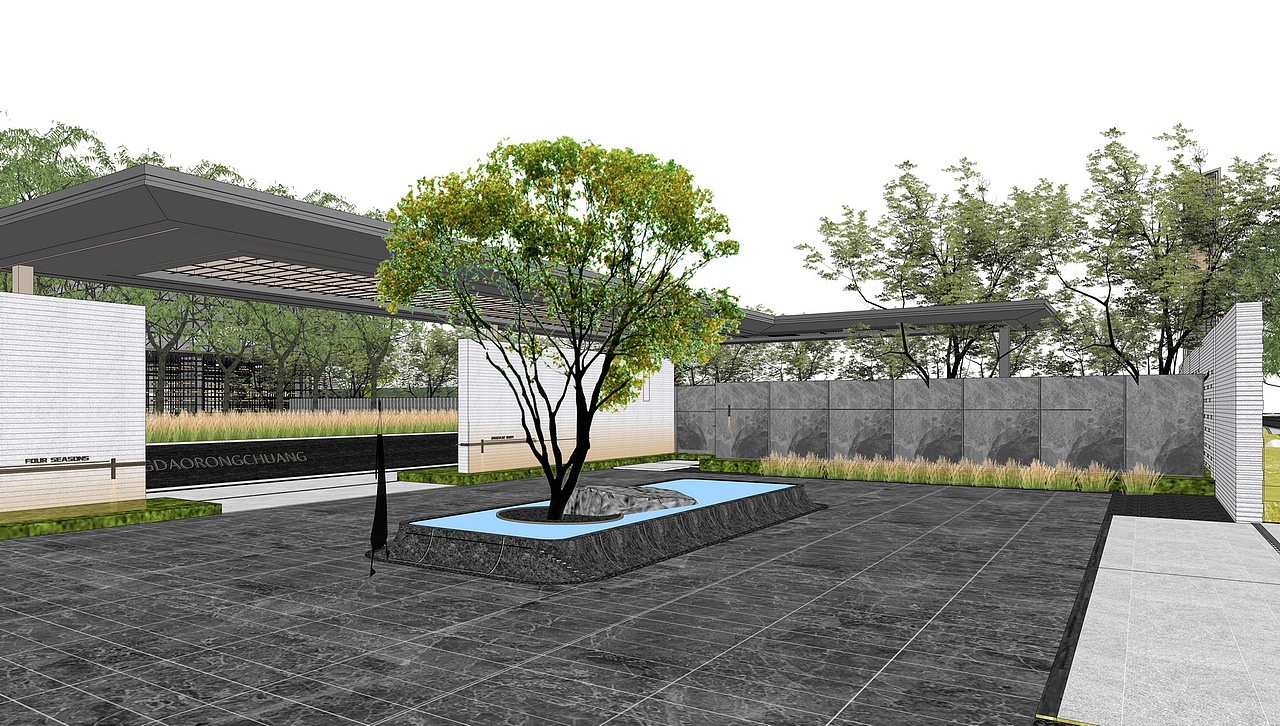 融创云海之间示范区景观SU模型下载