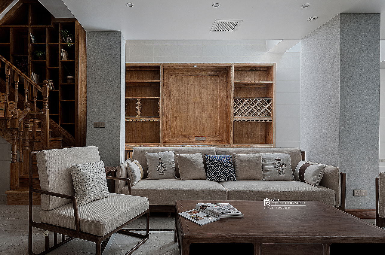 重庆空间摄影，镇东，力帆棠悦别墅新中式风格