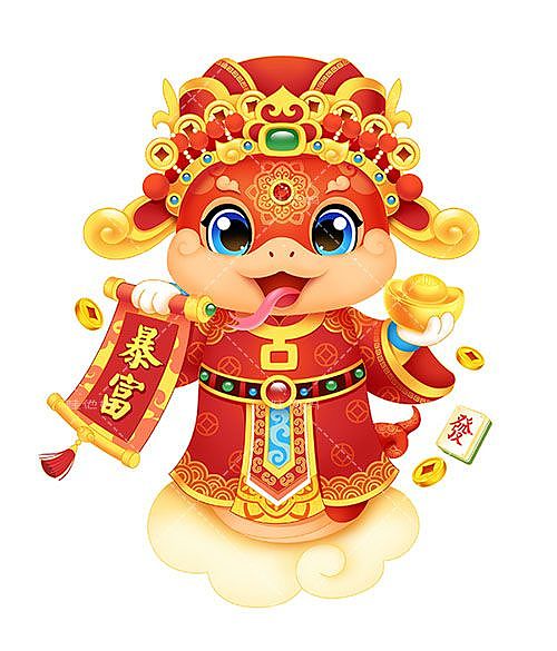 （娃他妈）2025蛇年生肖IP（图ZMzYyMTIyMzk2） - 商业插画 - 站酷设计师娃他妈原创素材 - 站酷ZCOOL