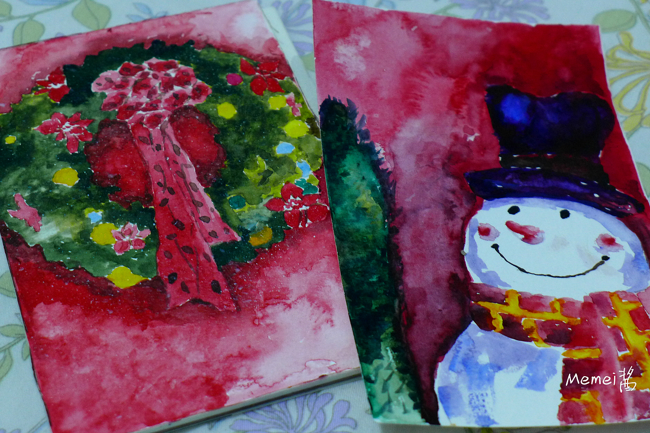 承诺送给同事的新年小卡片(临摹)