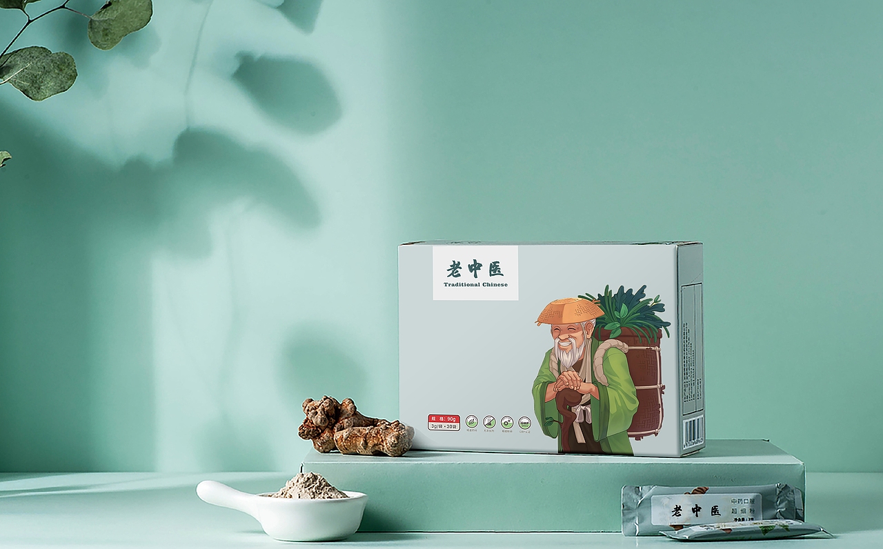 老中医-营养品插画设计（图ZMjA1MzgwMjIw） - 包装 - 站酷设计师狼耕创意设计原创素材 - 站酷ZCOOL