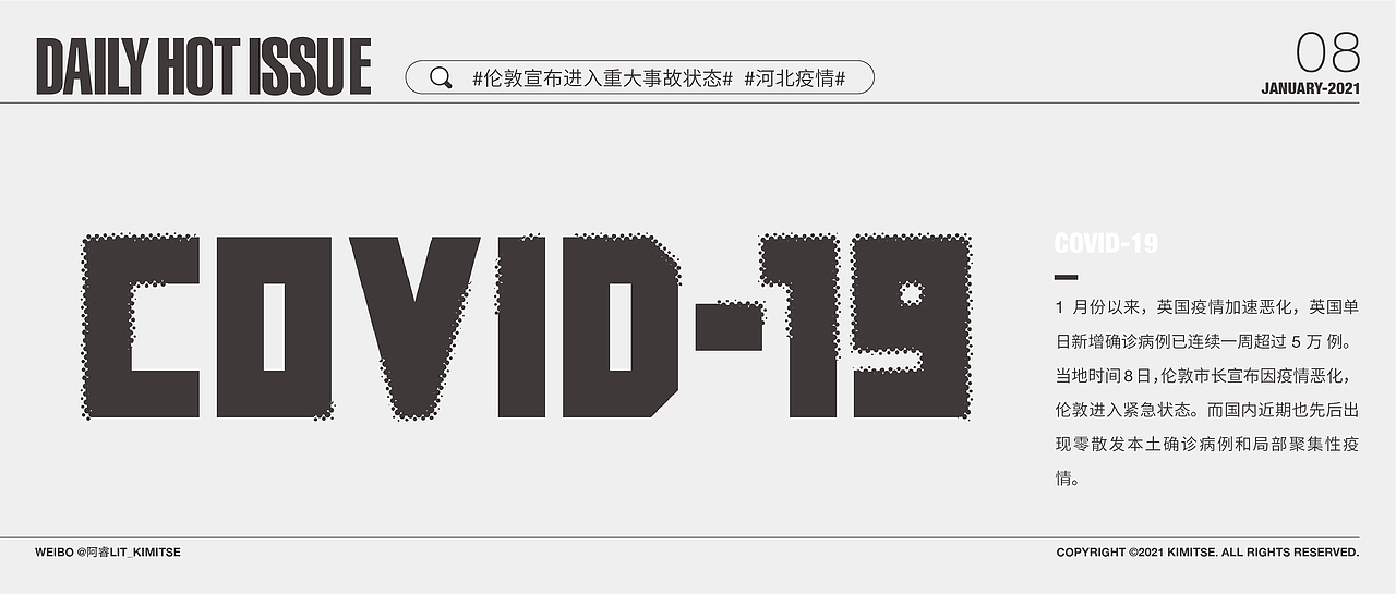 DailyHotIssue2021字体设计-1月（图ZMjQxOTY0NTgw） - 字体/字形 - 站酷设计师阿睿Lit_KimitSe原创素材 - 站酷ZCOOL