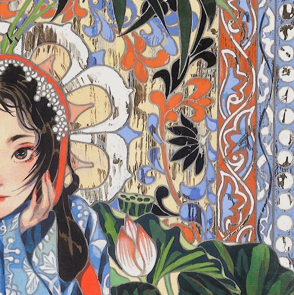 敦煌藻井6（图ZMjE5NjIxNDEy） - 商业插画 - 站酷设计师找不到地址的月白原创素材 - 站酷ZCOOL