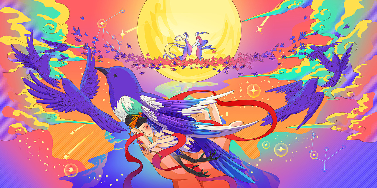 七夕情人节（图ZMTY1MzUxNDQ4） - 商业插画 - 站酷设计师设图66原创素材 - 站酷ZCOOL