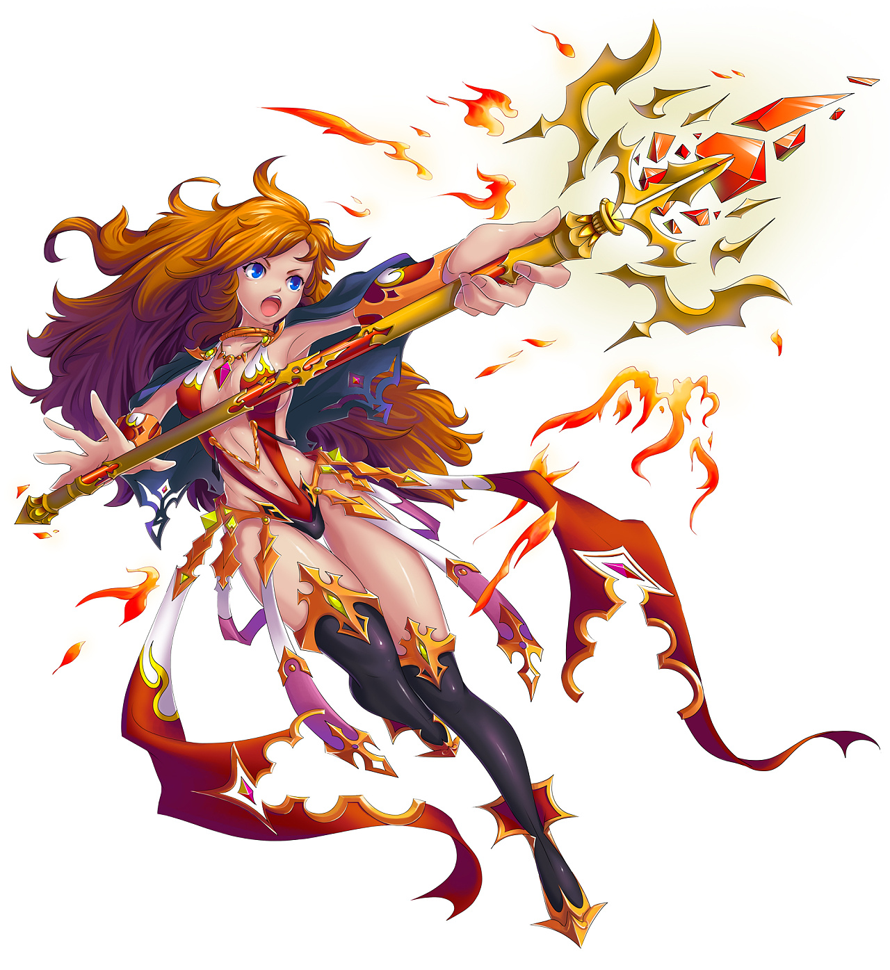 火焰法师 ,画的有点暴露,应该没事吧!