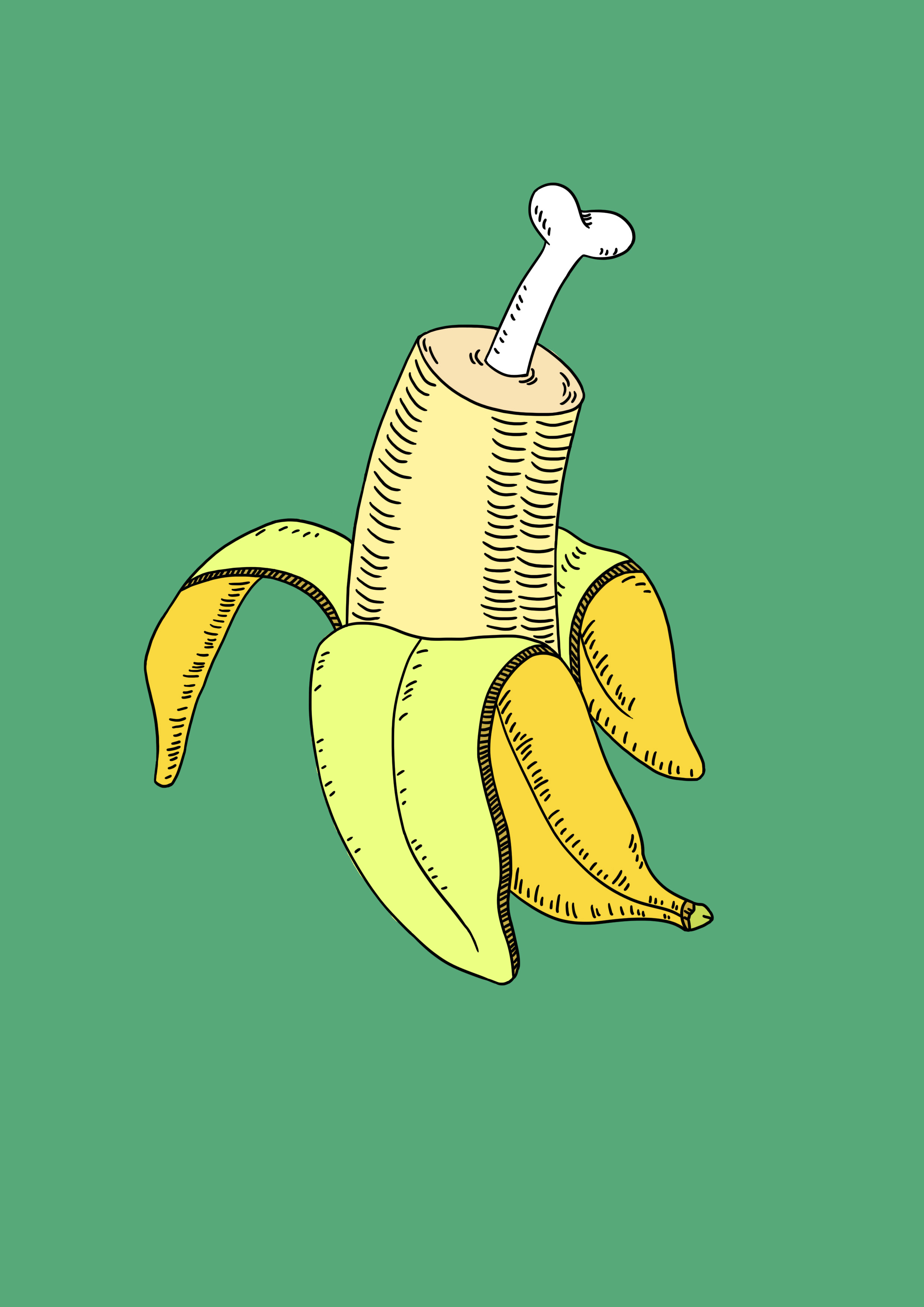 七八岁儿童画优秀作品 香蕉的画法💛巧艺网