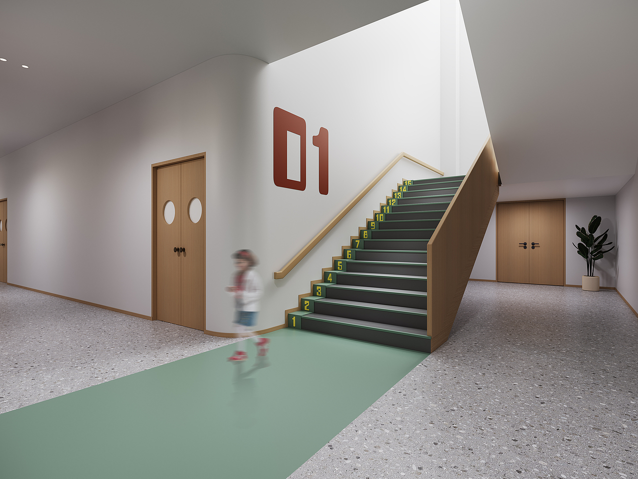 幼儿园效果图表现（图ZMzQ4ODI1OTE2） - 商业空间设计 - 站酷设计师暹罗视觉设计原创素材 - 站酷ZCOOL