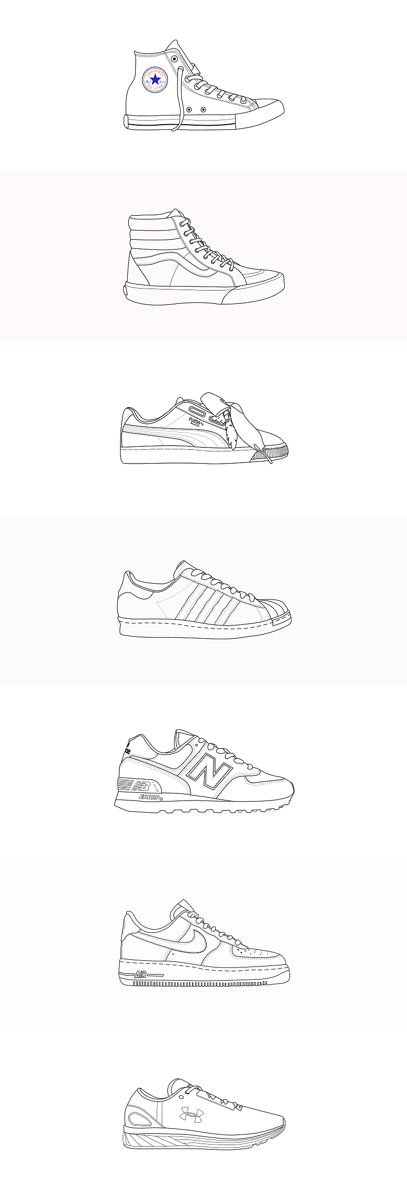 鞋子-AI线稿（图ZMTEyMTA5NzQ4） - 创作习作 - 站酷设计师annnl原创素材 - 站酷ZCOOL