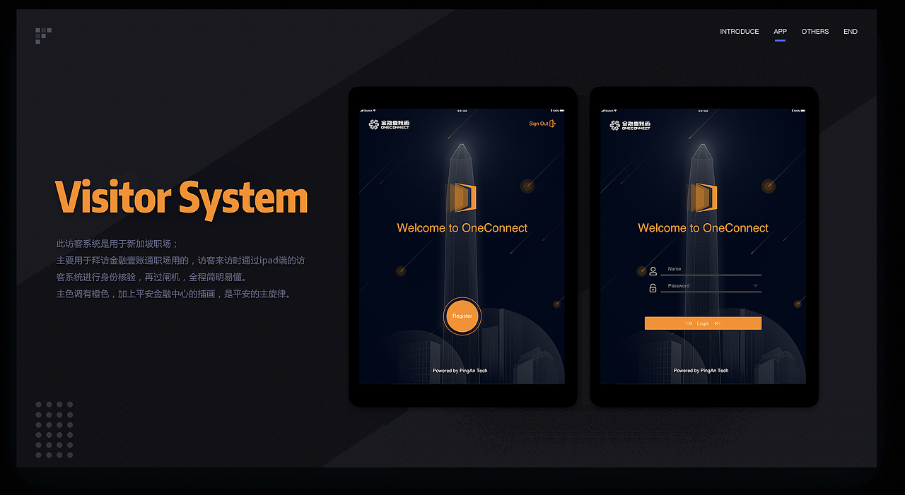 iPad端-Visitor System（新加坡职场）（图ZMjQ4Mjc1NzYw） - APP界面 - 站酷设计师狄俄涅原创素材 - 站酷ZCOOL