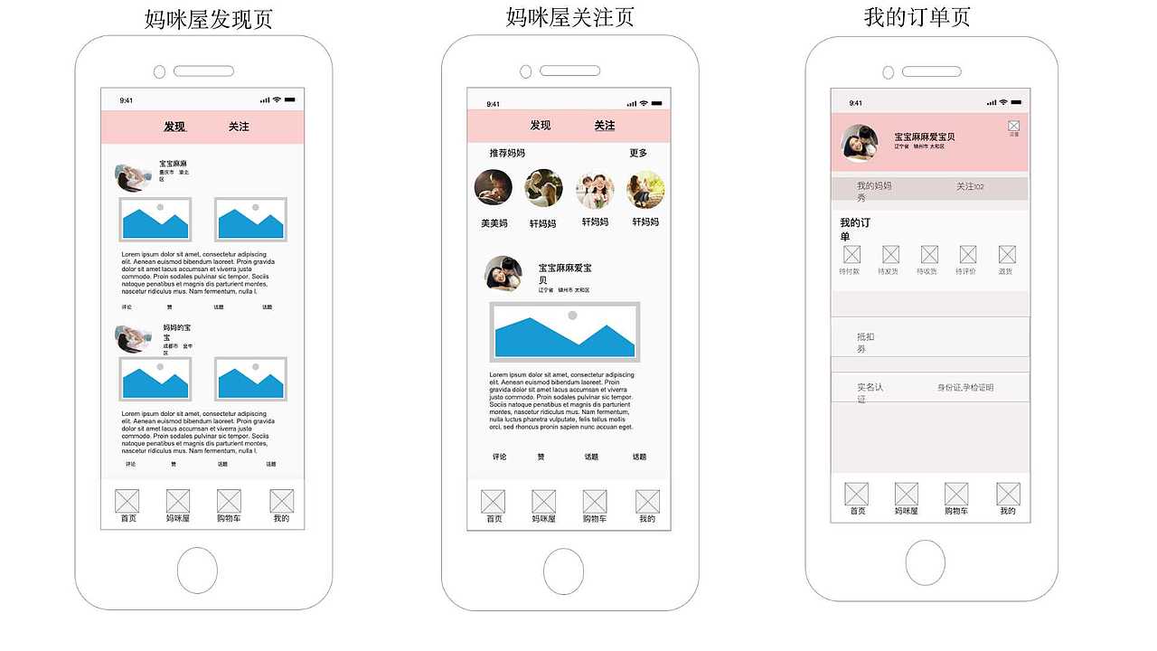 母婴APP原型设计（图ZMjkwMTYwMzMy） - APP界面 - 站酷设计师CQ橘子同学原创素材 - 站酷ZCOOL