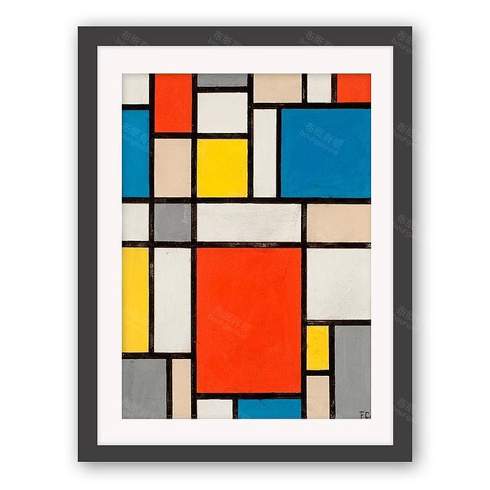 蒙德里安-荷兰画家-几何图形