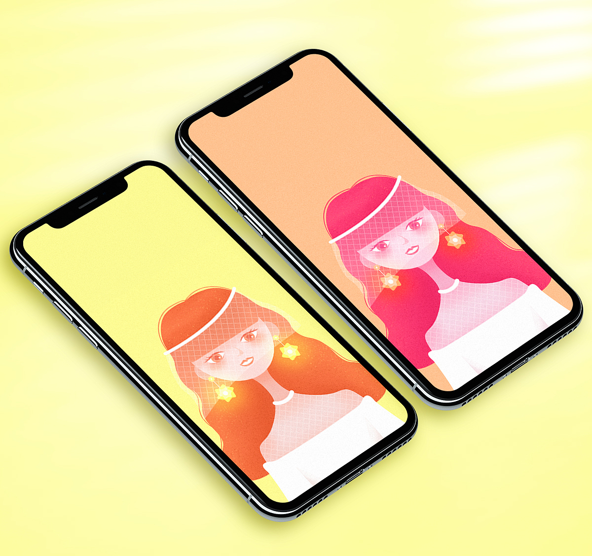 发光耳环少女头像系列（扁平噪点风格）（图ZMjU2NjE4OTEy） - 创作习作 - 站酷设计师Joyou原创素材 - 站酷ZCOOL