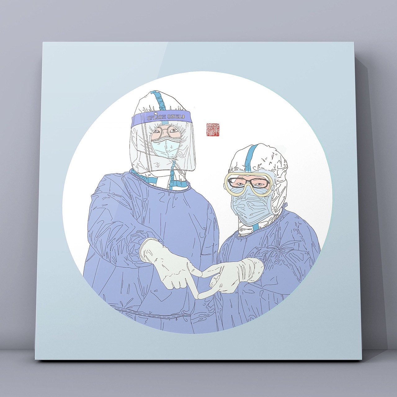 抗疫助力！加油💪……（图ZMTk4MTA1MjY4） - 艺术插画 - 站酷设计师小阿婆绘生活原创素材 - 站酷ZCOOL