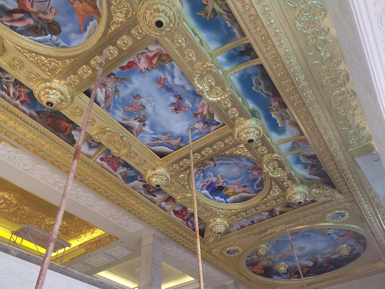 云南壁画天顶穹顶壁画墙绘手绘墙欧式油画