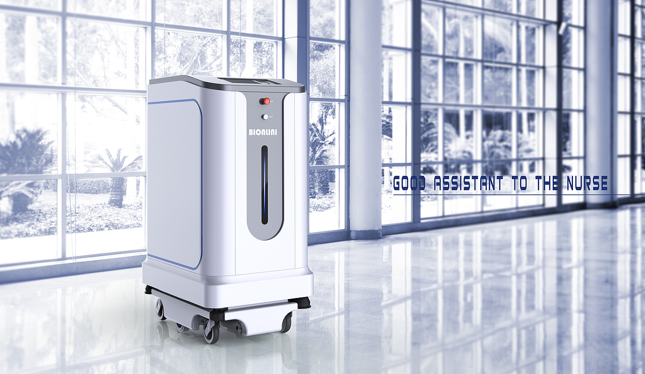 北京蓓安科仪携手简盟设计,打造医院物流站机器人