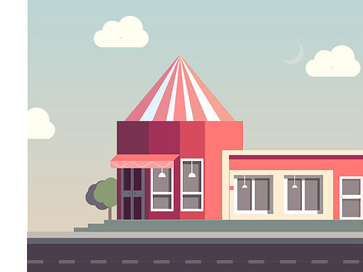 UI矢量插画设计（建筑插画） 