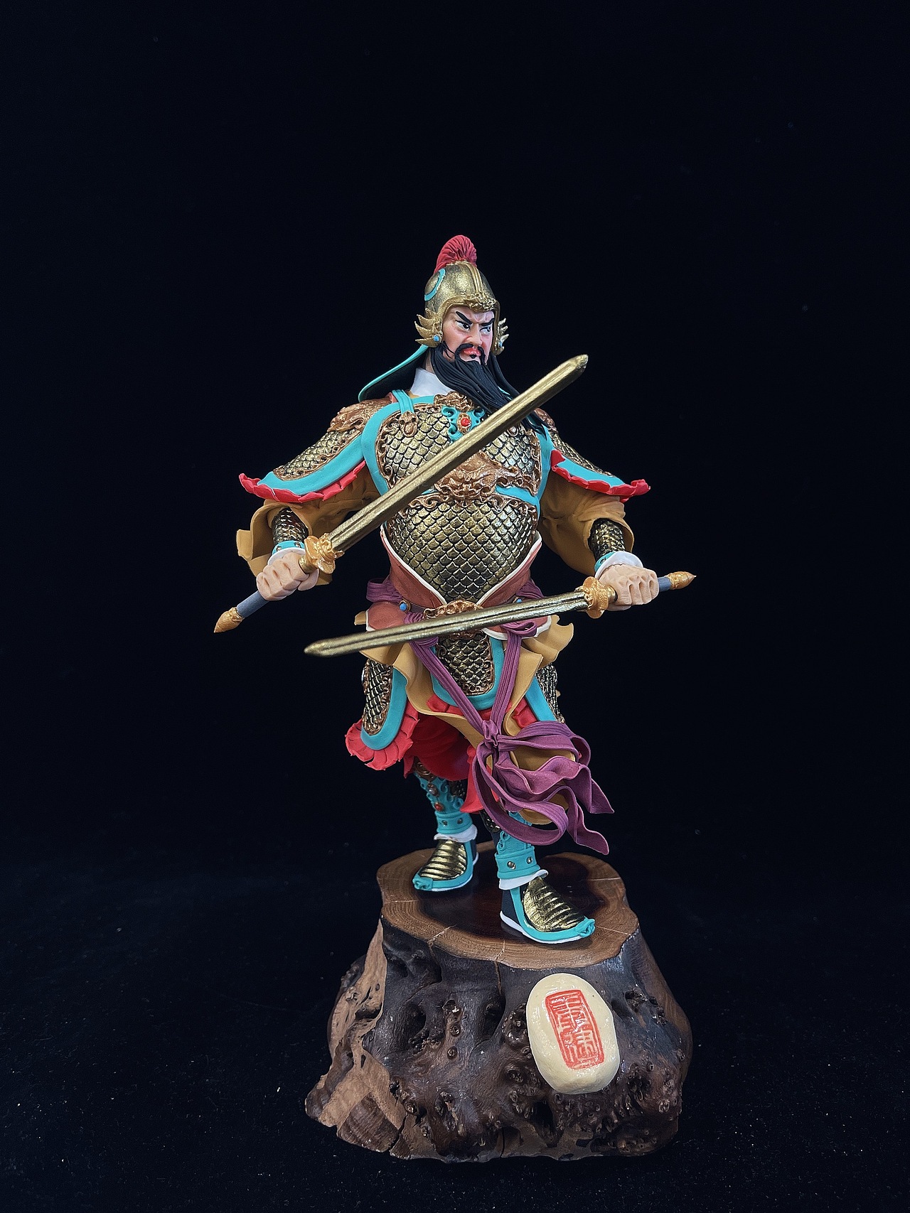 康健面塑《隋唐猛将》