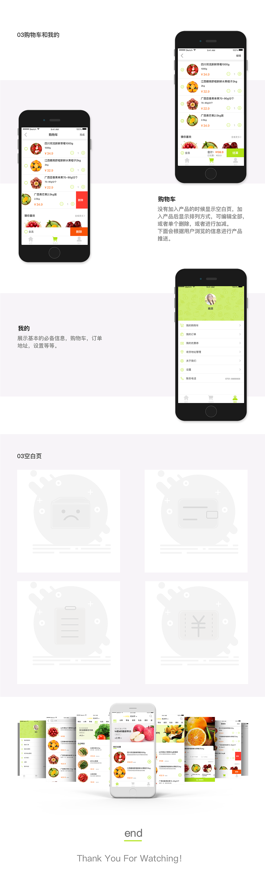 生鲜水果移动电商app（图ZMTEyNTU4ODky） - APP界面 - 站酷设计师糖不甜ya原创素材 - 站酷ZCOOL