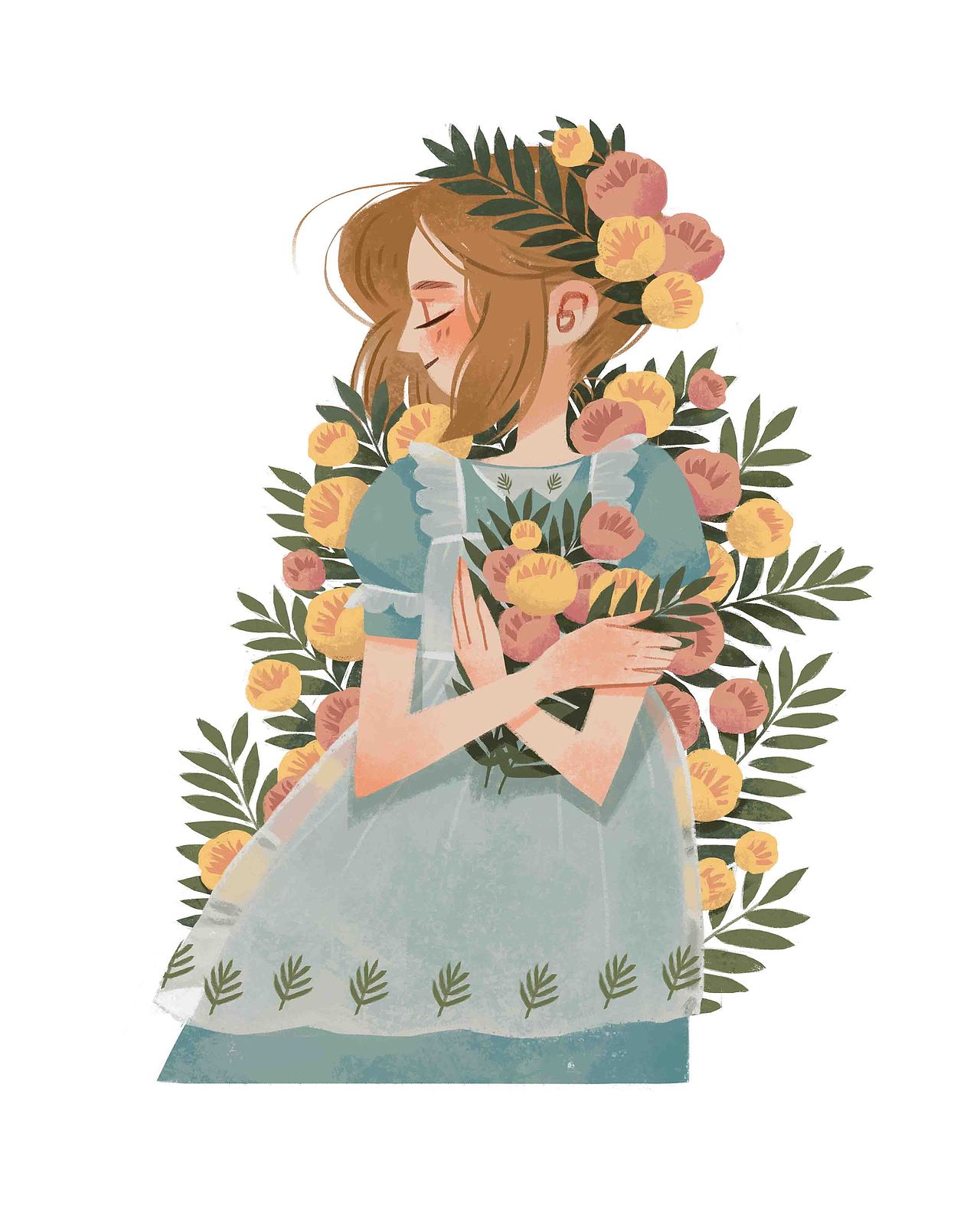 森女系插画系列5