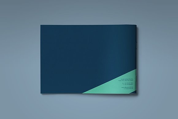 绿色创意横板企业画册模板