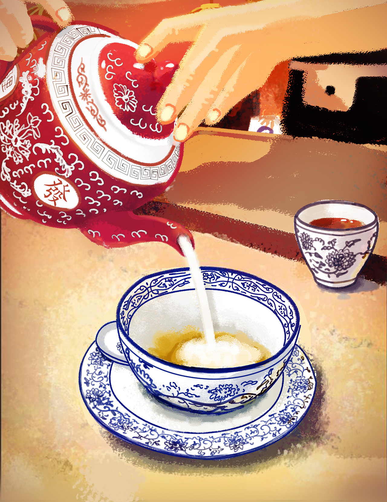 阿一糖水宣传插画