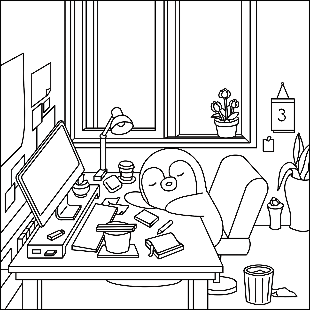 JOJO-日常自娱自乐（企鹅九宫格）（图ZMjM1MzcyNDI0） - 艺术插画 - 站酷设计师SUSU菇凉原创素材 - 站酷ZCOOL