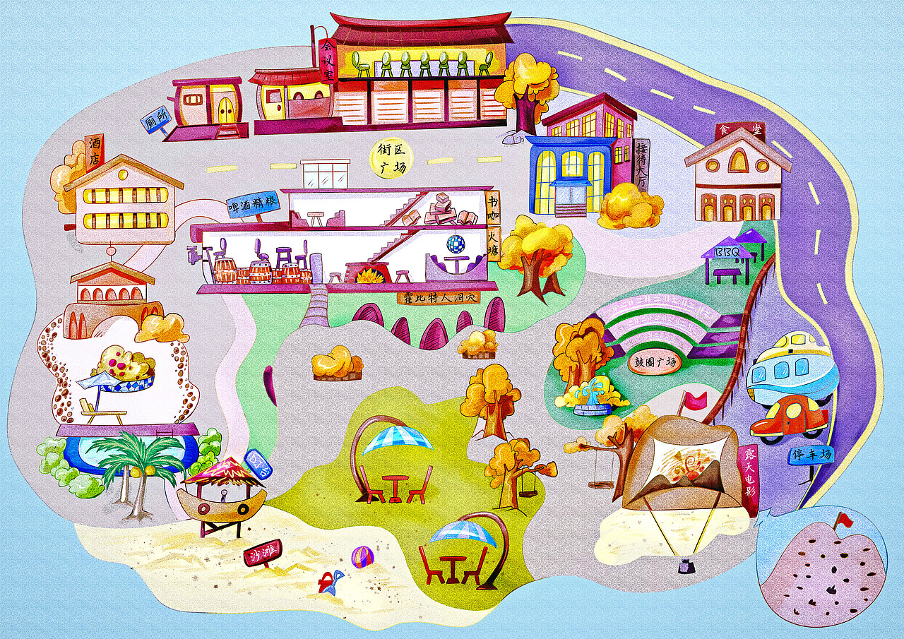 景区导览图草图设计