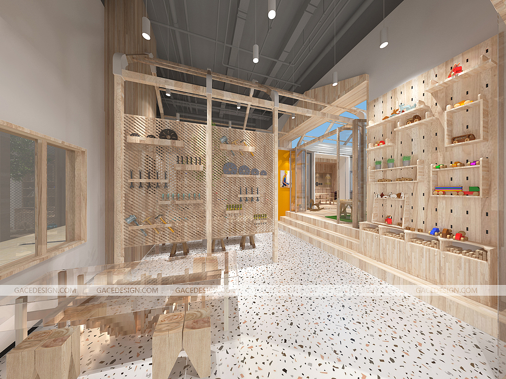 gacedesign儿童木工房设计艺启木造创造力工坊