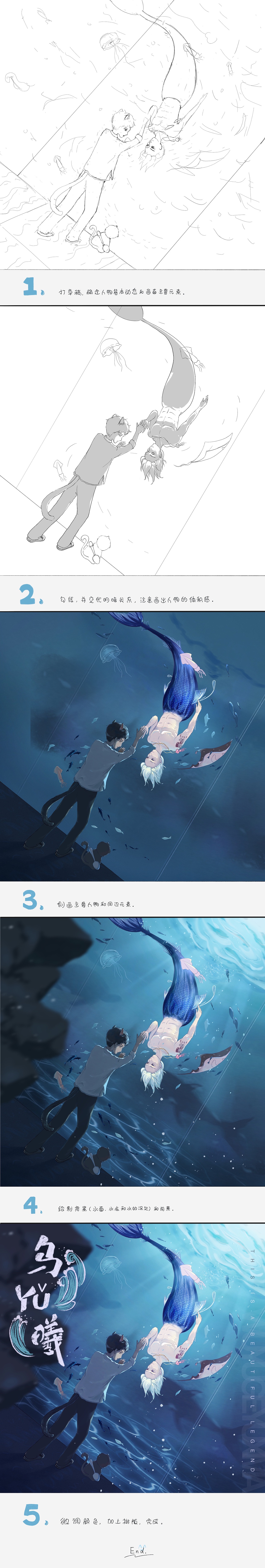 猫和鱼之旅（图ZMjYxODEzOTQ4） - 创作习作 - 站酷设计师彤画故事原创素材 - 站酷ZCOOL