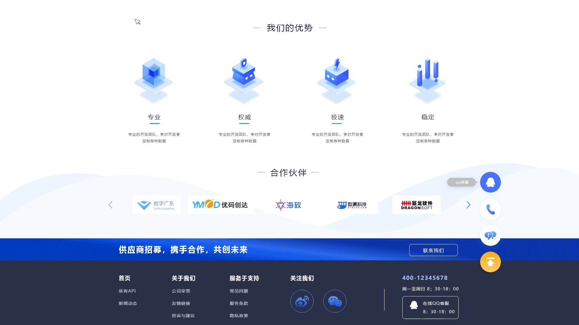 数据优选API接口平台界面设计