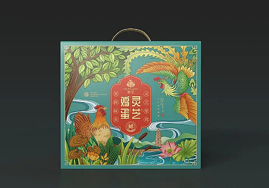 鸡蛋灵芝礼盒包装