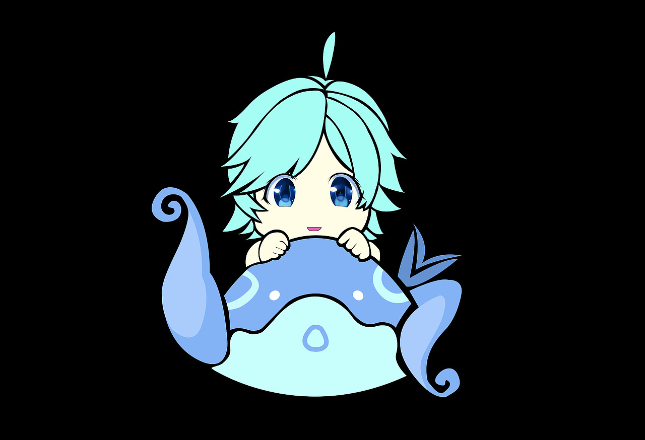 q版半剪纸风格的辅助法师庄周