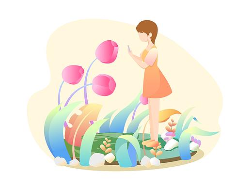 渐变插画