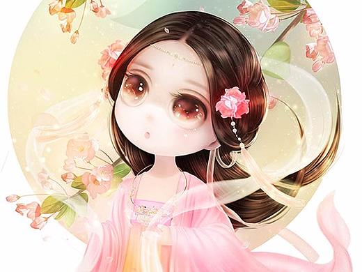 商业插画   古风Q版人物