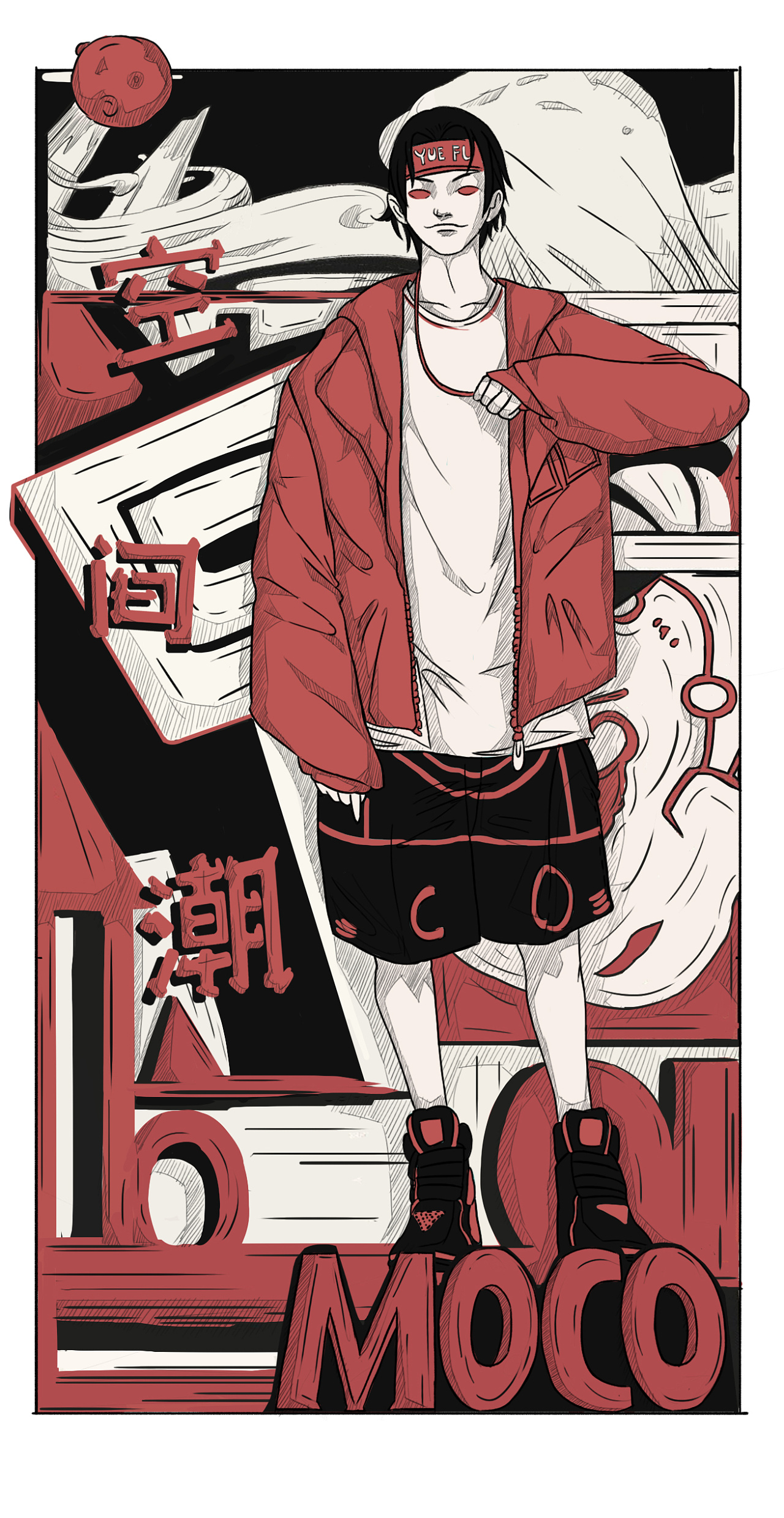 潮流风人物插画