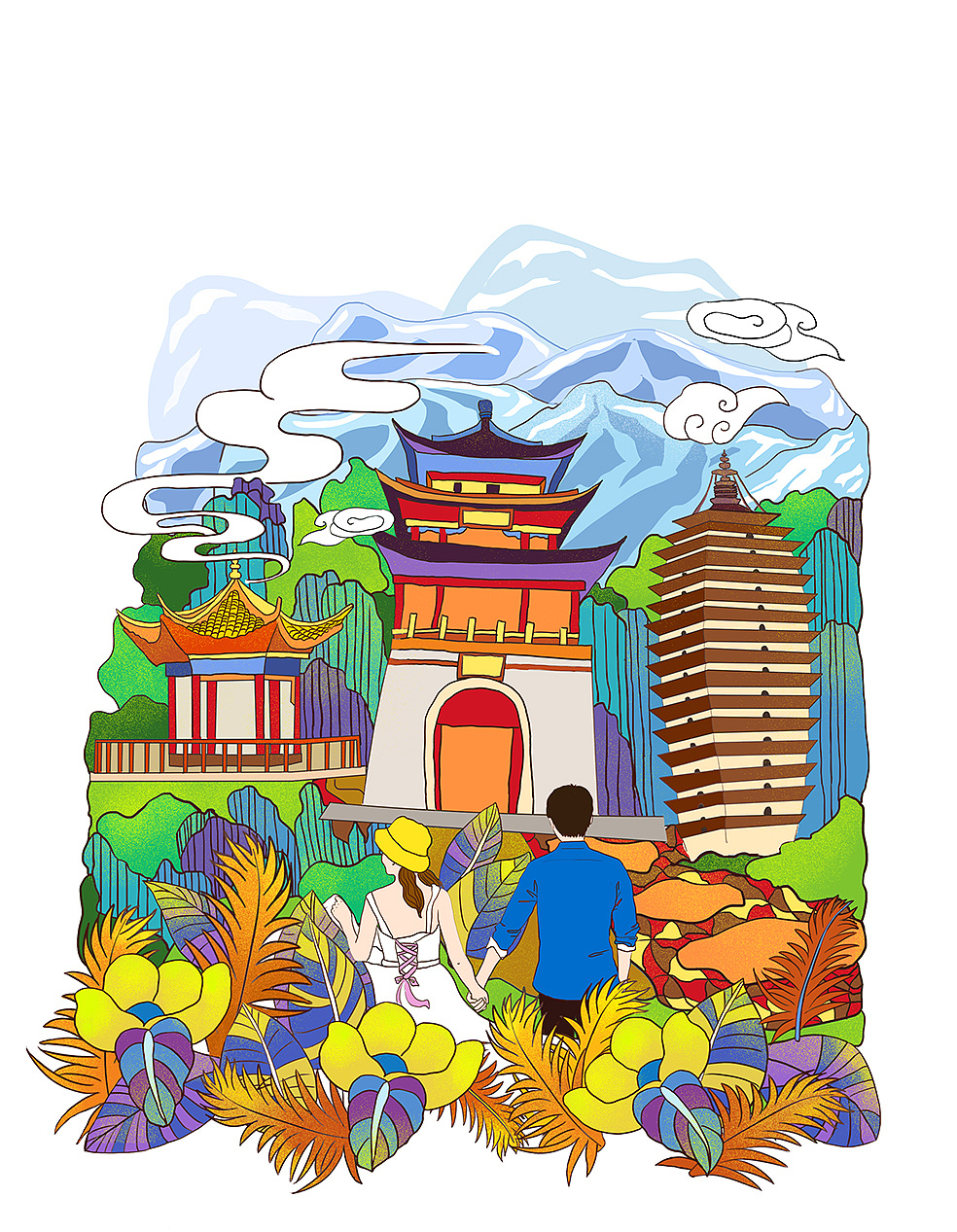 七彩云南系列|插画|商业插画|霏霏阿霏 - 原创作品 - 站酷 (zcool)